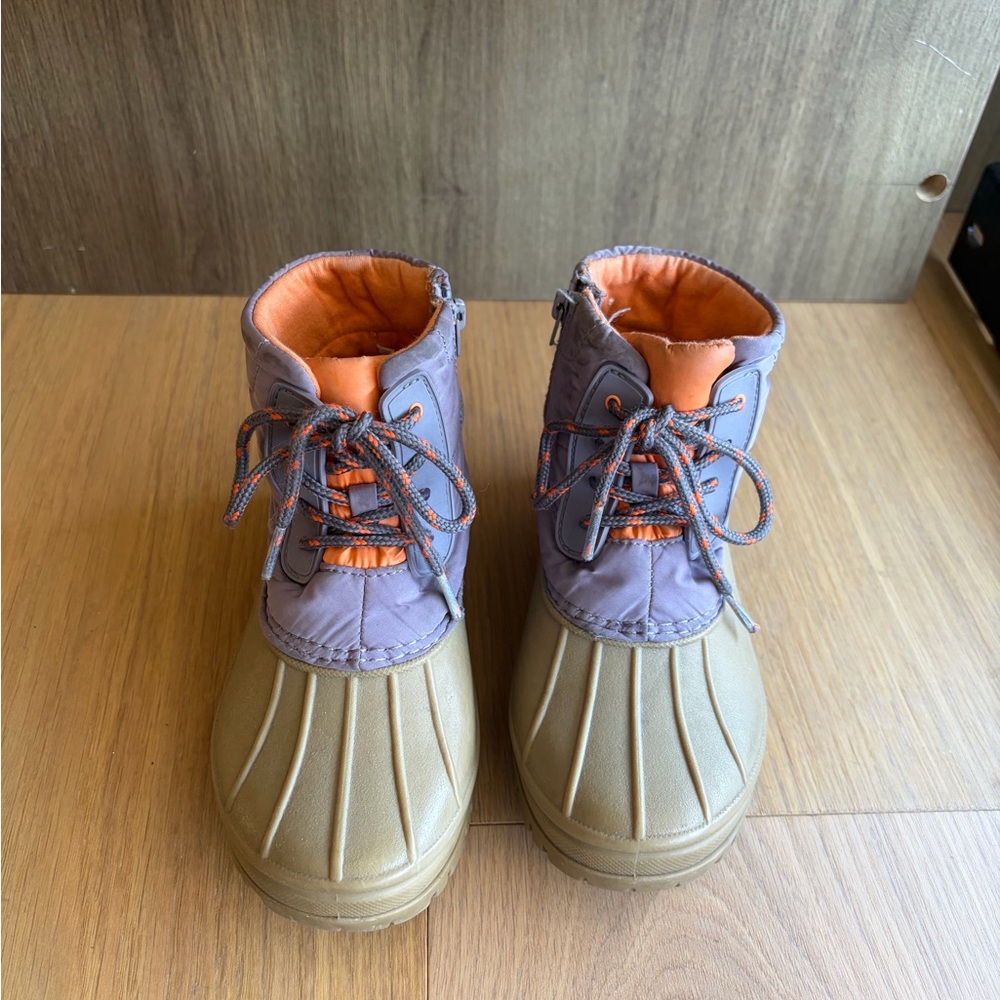 Zara Kids Rain Boots - Purple and Tan